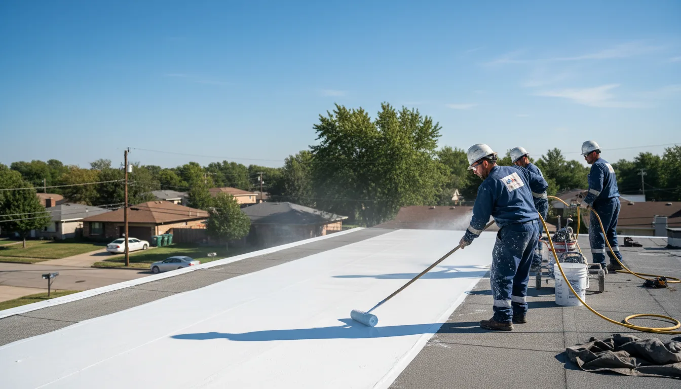 Commercial roof coating in Heyworth, IL near me